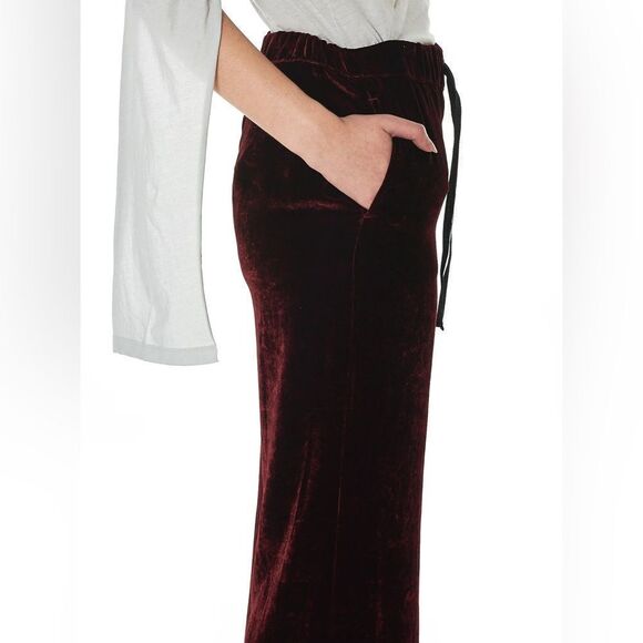 H. Lorenzo unravel luxury burgundy palazzo trousers Style UWCA038E18136001- - Picture 4 of 16